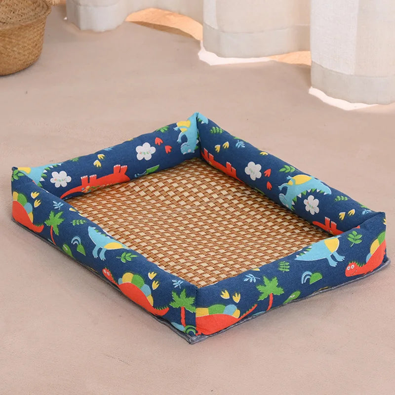 Pet Ice Mat, All-season Dog Bed Mat, Summer Cooling, Wear-resistant, Square Pet Bed Oasis Select Dinosaur S 39x27cm