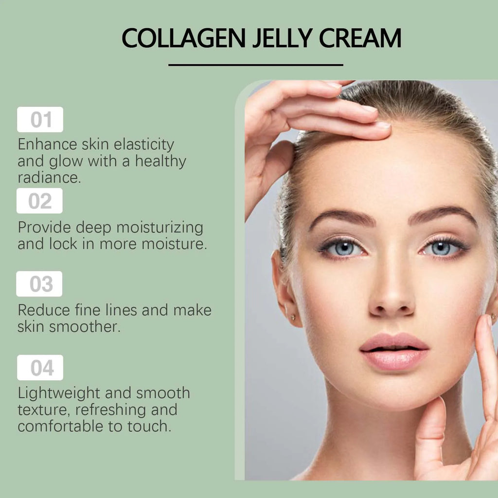 Green Tea Collagen Jelly Cream – Pore Shrinking Moisturizer Facial Jelly Cream Oasis Select