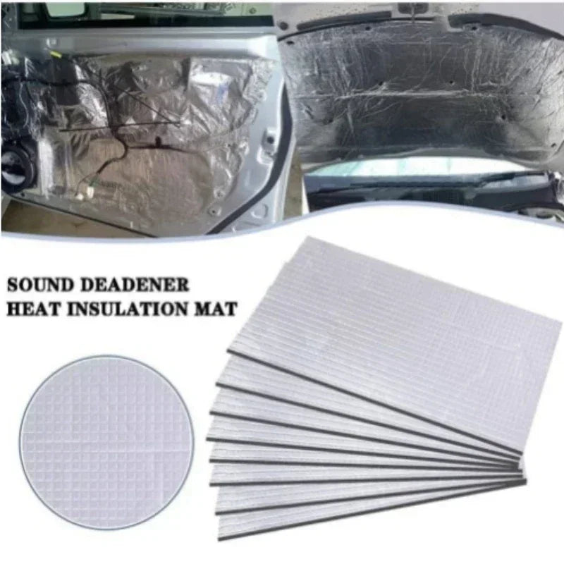 5/10MM Sound Deadener Heat Insulation Mat Car Van Sound Proofing Deadening Insulation Car Hood Insulation Silent Door Wall Oasis Select