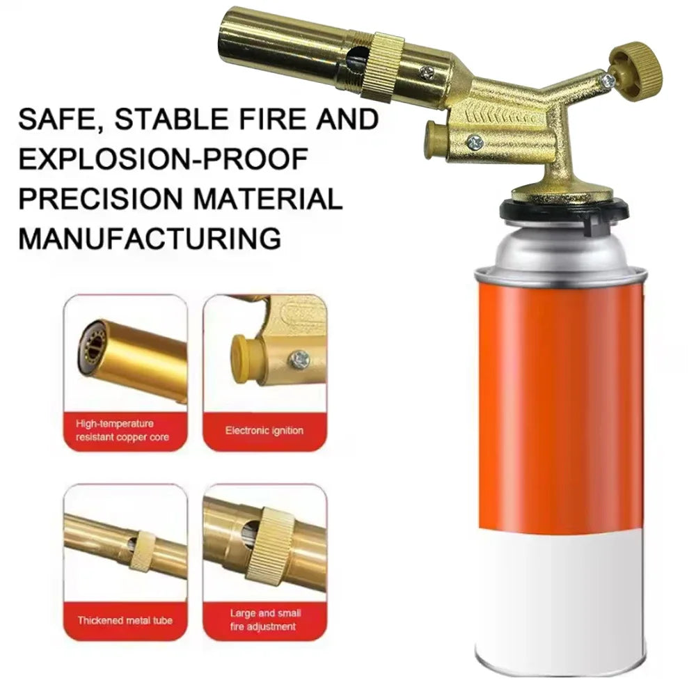 High Temperature Brass Copper Welding Torch Gas Burner Flame Gun for Brazing Solder Propane Plumbing Home Improvement Tool Oasis Select