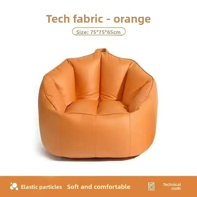 Lazy sofa reclining sleeping bedroom small sofa small apartment living room single reclining chair balcony lazy chair Oasis Select orange