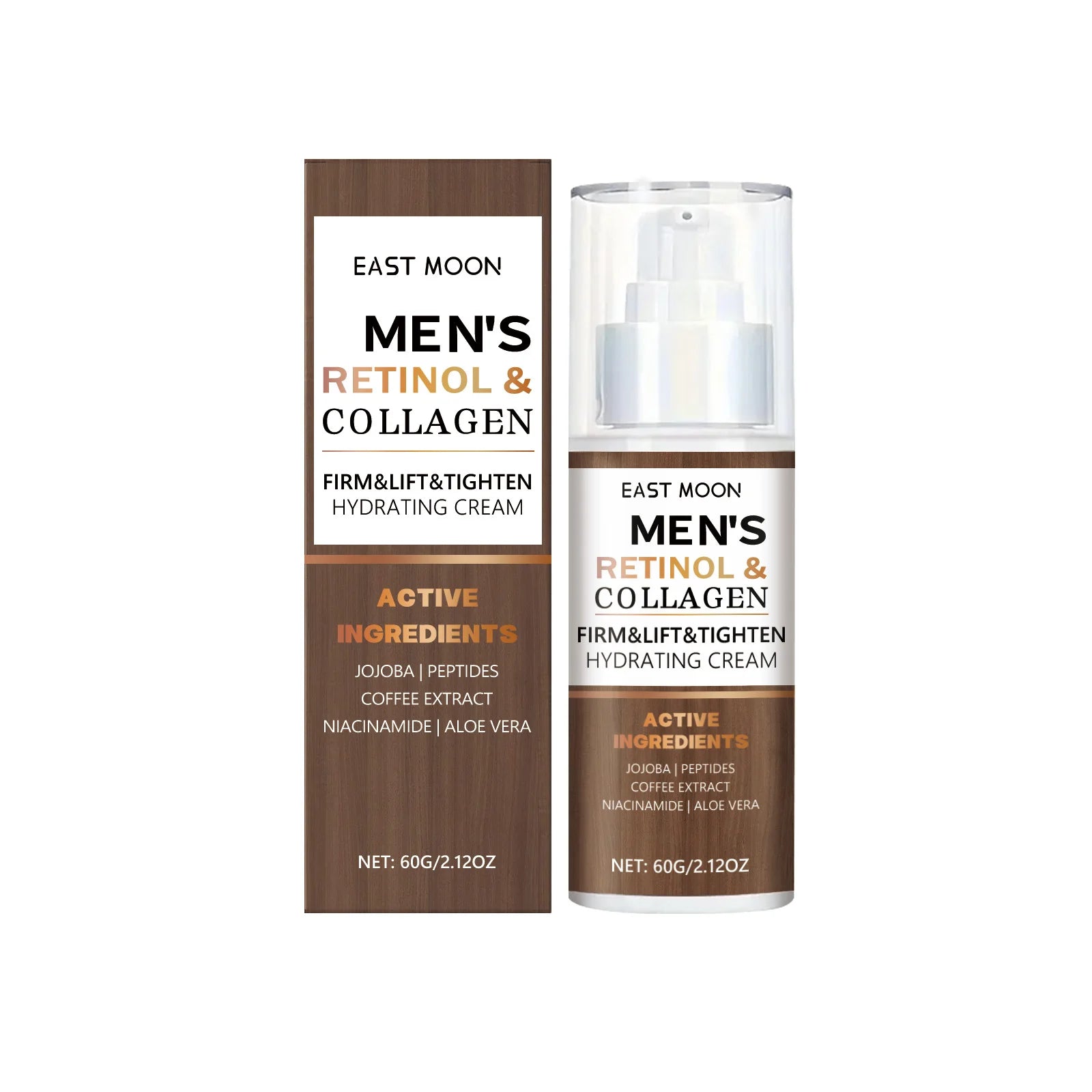 Men'S Retinol Collagen Moisturizer - Anti-Aging Face Cream To Help Reduce Fine Lines & Improve Skin Texture, Non-Greasy Formula Oasis Select 60g boxed