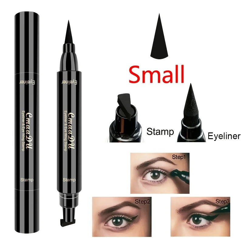 1 Pcs Black Wings Stamp Liquid Eyeliner, Easy Cat Eye Template Makeup Tool Anti-smudge, Vamp Wing, Lasting Waterproof Anti-sweat Oasis Select