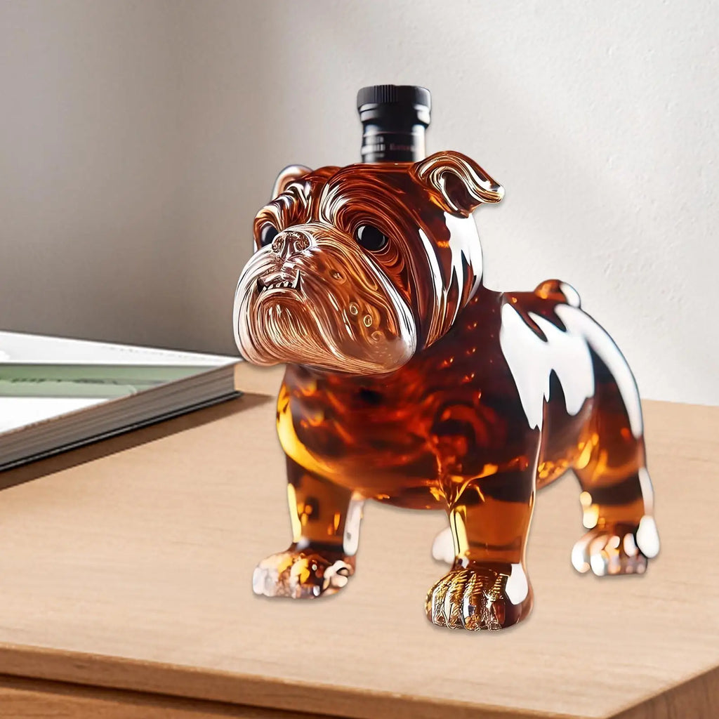 Funny Dog Whiskey Bottle Unique Dog Decanter Glass Collectible Novelty Animal-shaped Bottle For Men Home Tasting Beer Bachelor Oasis Select