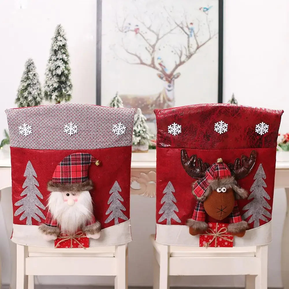 Reindeer Cover Christmas Chair Cover Christmas Celebrations Charming Designs Easy Application Family Dining For Dining Chairs Oasis Select