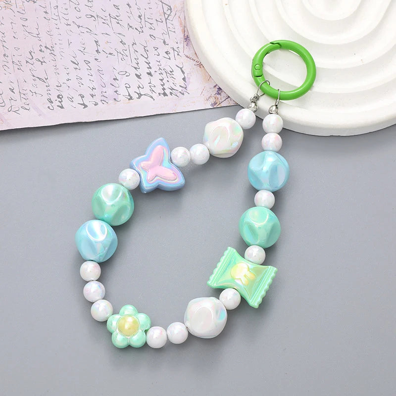 Graffiti Bead Star Bracelet Phone Wrist Lanyard & Key Strap