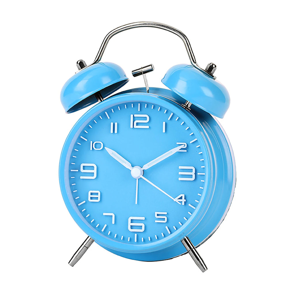 4-Inch Mini Silent Analog Alarm Clock | Bedside & Dorm