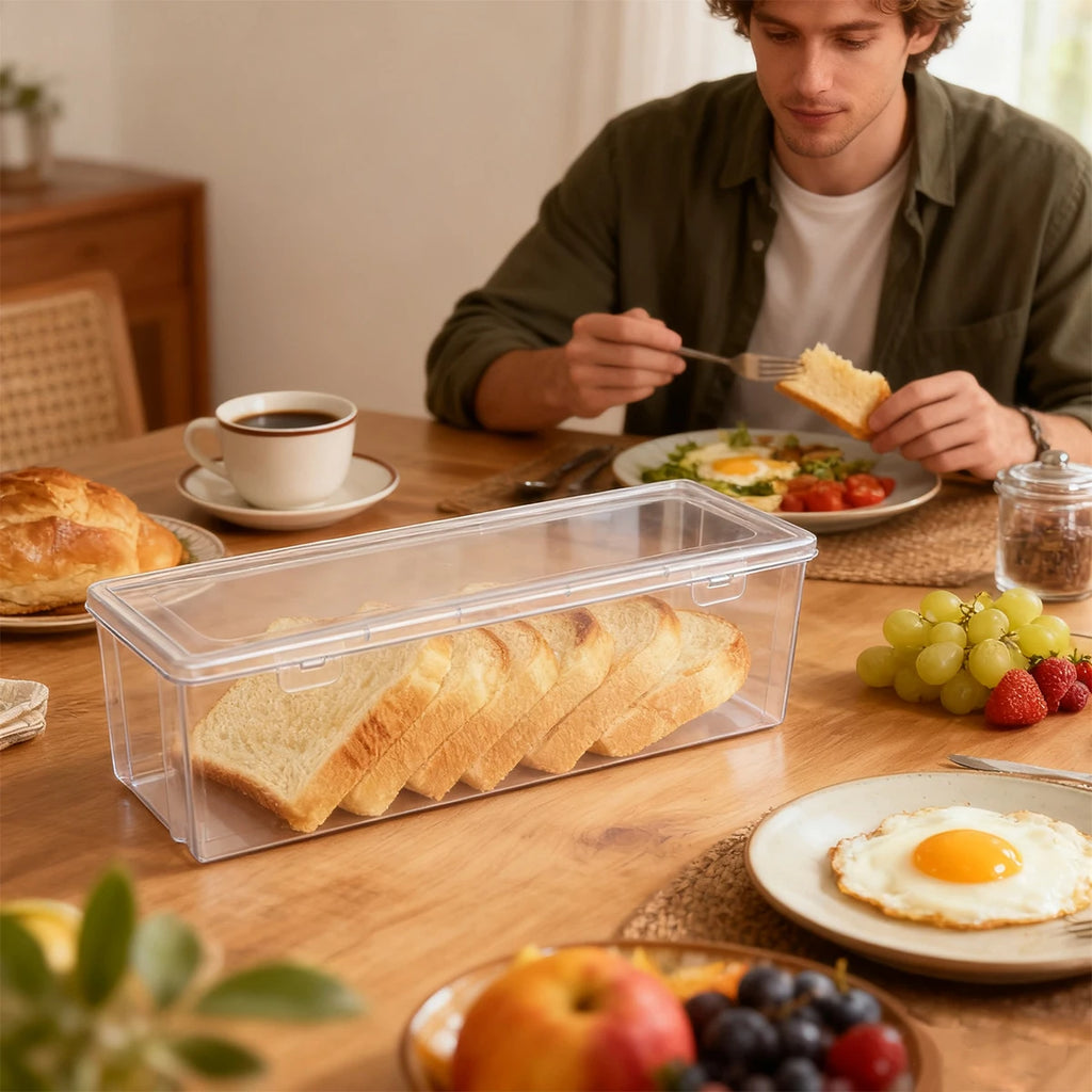 1pc/2pcs food with lid, spaghetti storage container snap seal moisture-proof noodle box grain storage box kitchen organizer Oasis Select