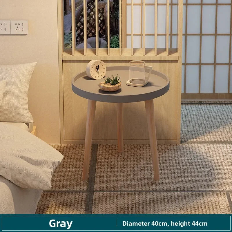 Multi-functional Small round table small apartment bedside table bedroom coffee table rack Oasis Select 40E