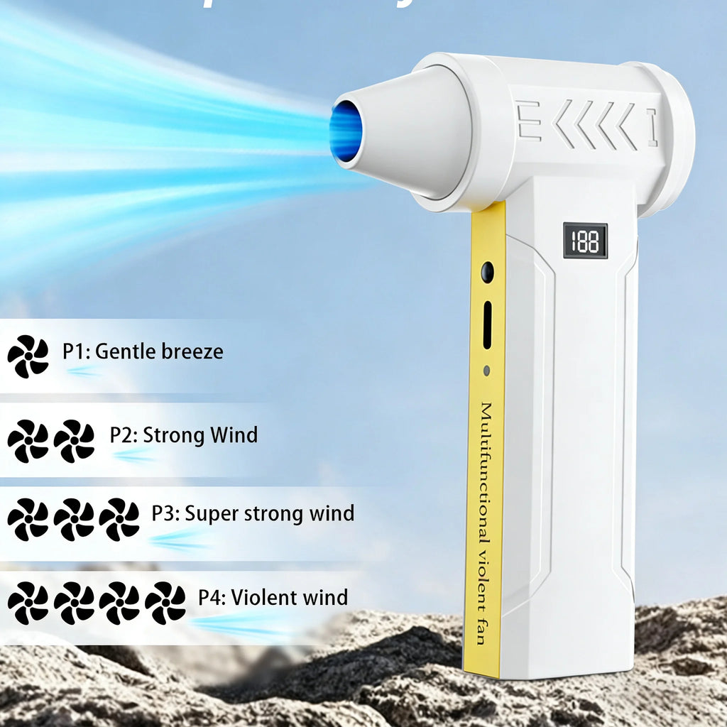 Handheld Turbo Jet Fan – 160,000 RPM Brushless, 10000mAh USB