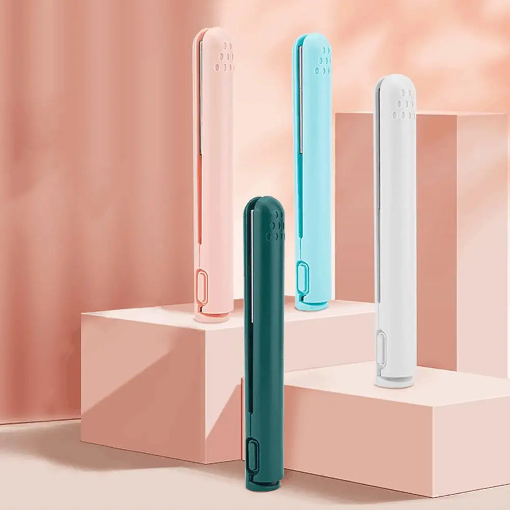 2-in-1 Mini Hair Straightener & Curler, Dual Purpose Curling Iron, Portable Curling Wand and Flat Iron Travel for All Hair Types Oasis Select