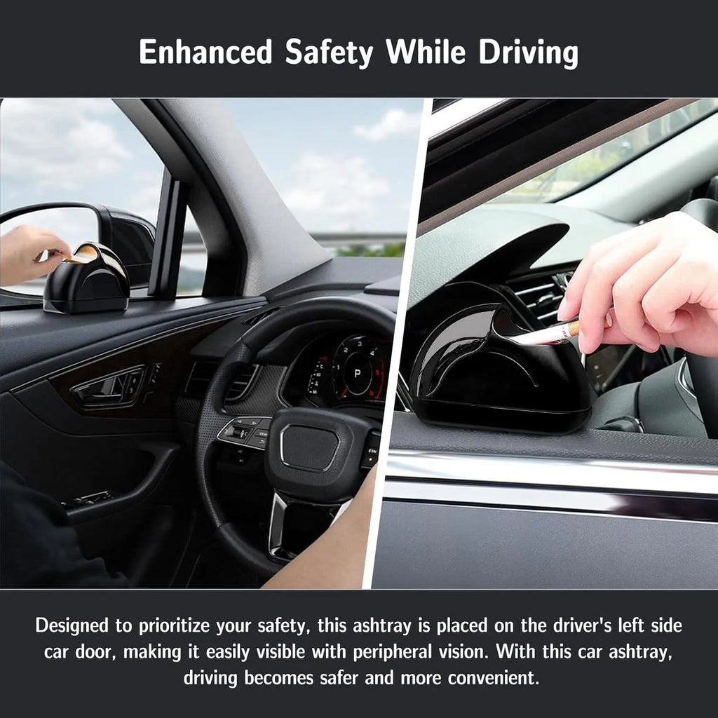 1/2PCS Car Ashtray Cup Holder Windproof Leak Proof Sealed Cigarette Tray Lid Black Home Outdoor Universal Auto Interior New 2026 Oasis Select