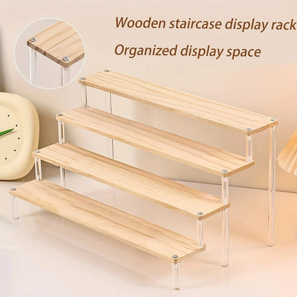Wooden Transparent Display Rack, Perfume Storage Rack, Multi-Functional Decoration Rack, Used for Cosmetics, Nail Polish, Dolls Oasis Select