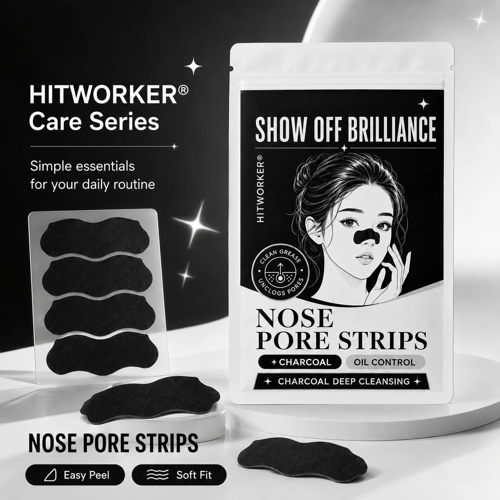 30Pcs Activated Charcoal Nose Strips Set Soft Fit Skin Care Patch for Easy Home And Travel Use Fresh Look Routine Oasis Select