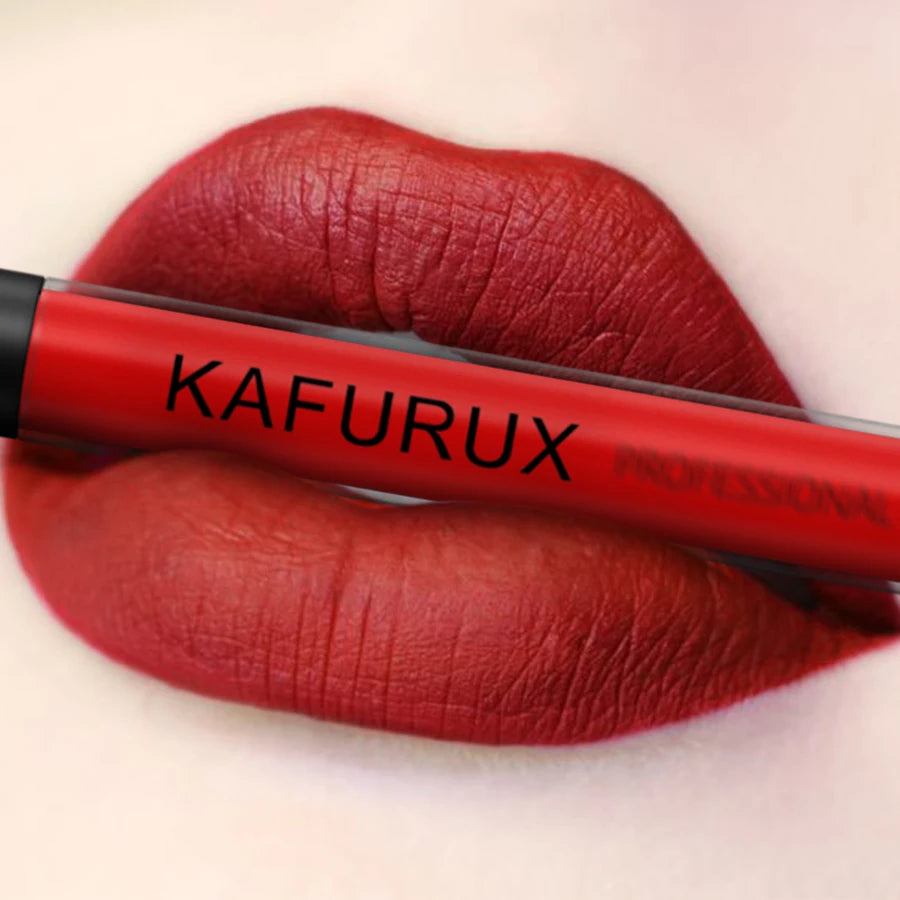 KAFURUX Red Lip Liner & Matte Liquid Lipstick Set – 2PCS