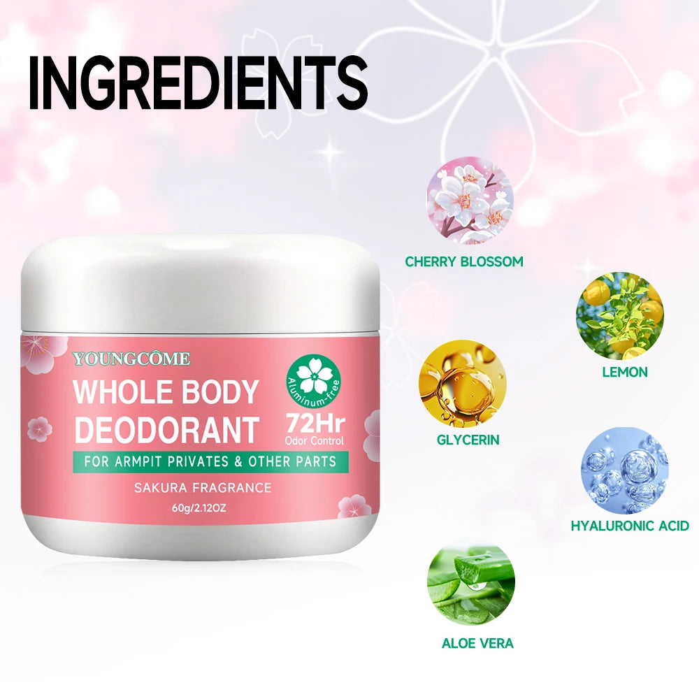 Natural Whole Body Deodorant for Men & Women - 72H Long Lasting Odor Protection, Aluminum-Free, Moisturizing & Gentle for Sensit Oasis Select