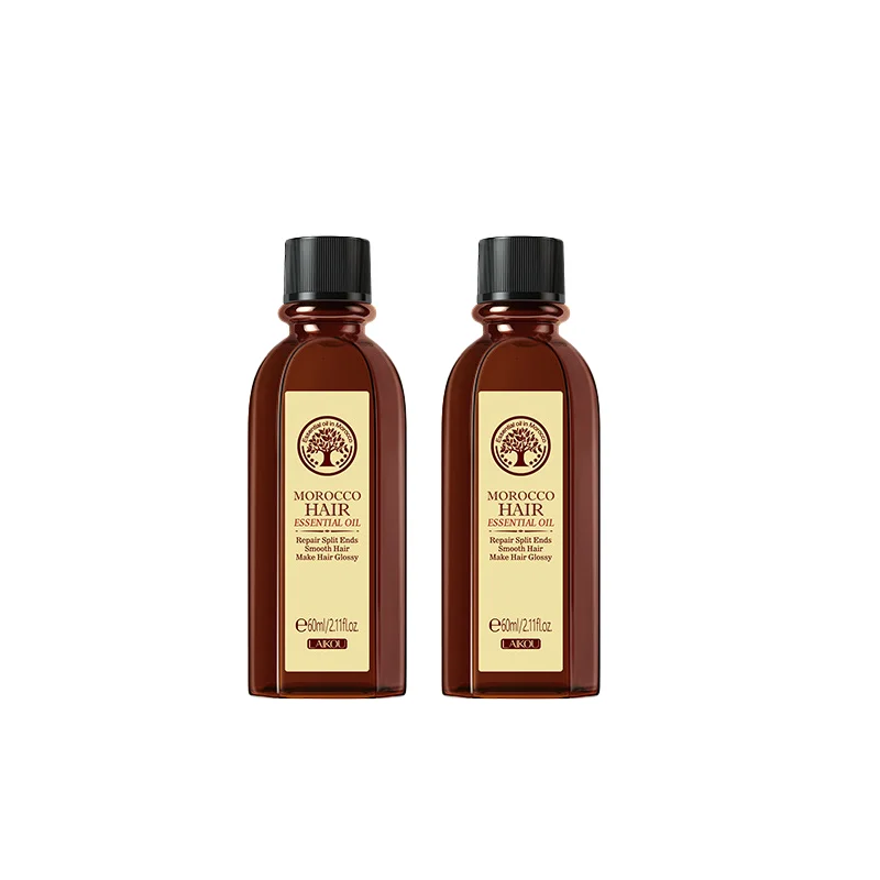 Laikou Argan Hair Oil Essential Oil Natural Anti-hair Loss Prevent Hair Dry Soft Nourishing Frizz Damaged Repair Care 60ml Oasis Select 2pcs 60ml