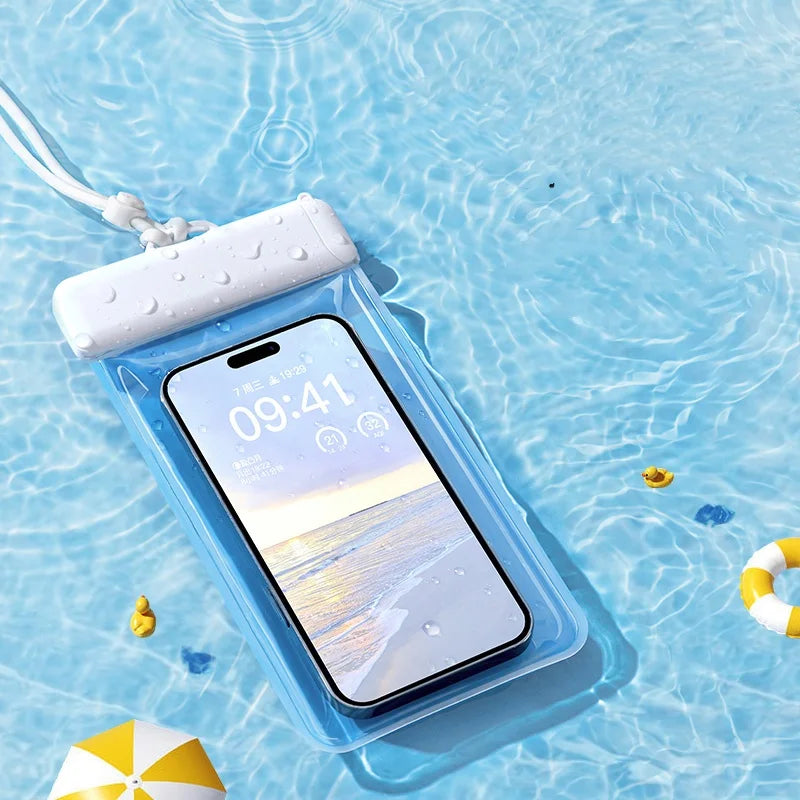 New Floating Airbag Waterproof Phone Bag Swimming Sports Bag Pouch Phone Case Touchscreen Phones Protector Cover Bags Oasis Select