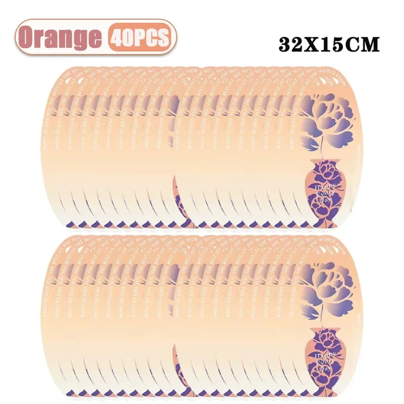 Simple Elegant Valentine Flower Bouquet Box Foldable Handheld Design Easy Carry Gift for Home Party Wedding Celebration Romance Oasis Select Orange-40PCS