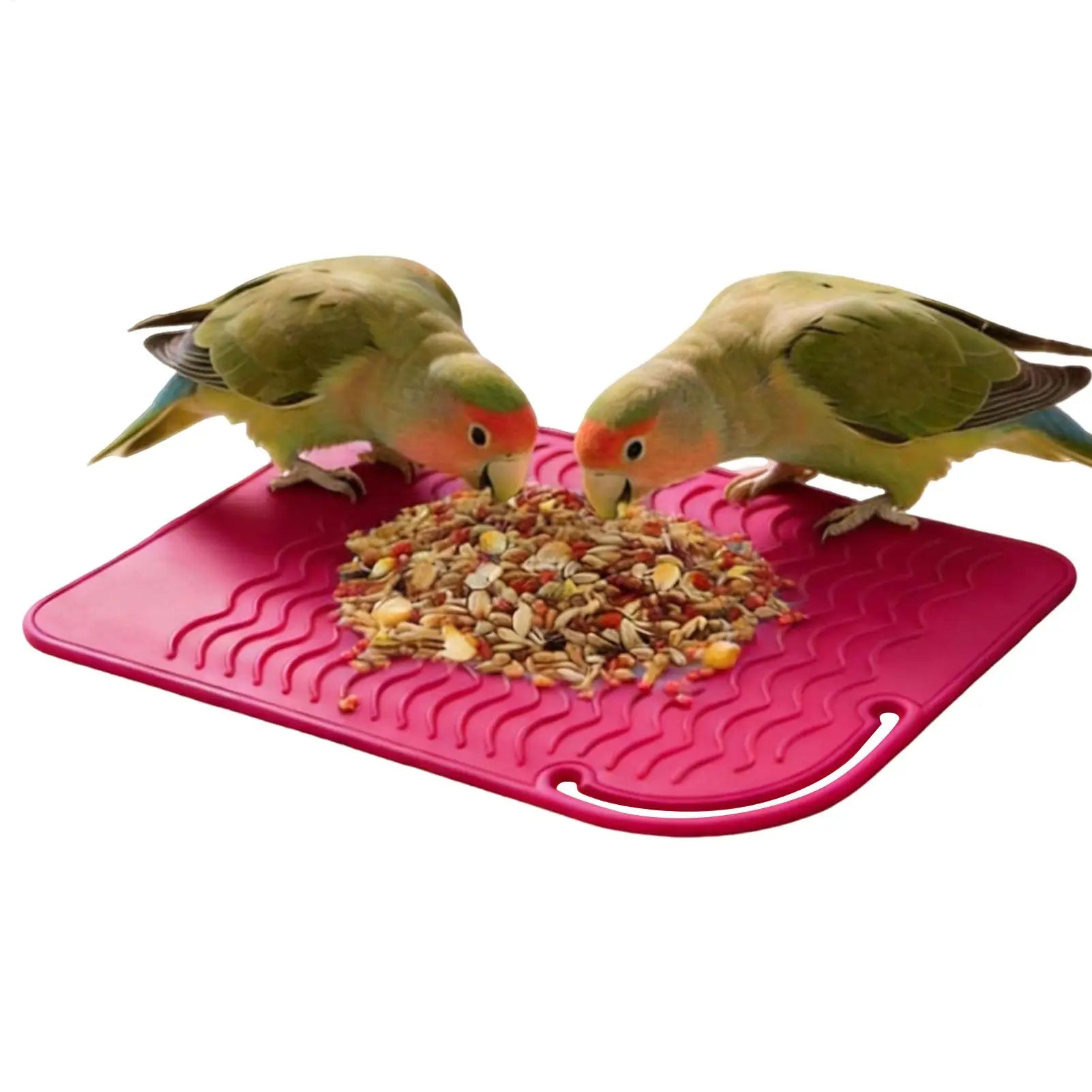 Bird Feeder Mat Bird Foraging Toys Puzzle Parrot Foraging Toys Soft Bird Foraging Silicone Mats Parrot Cage Accessories Oasis Select
