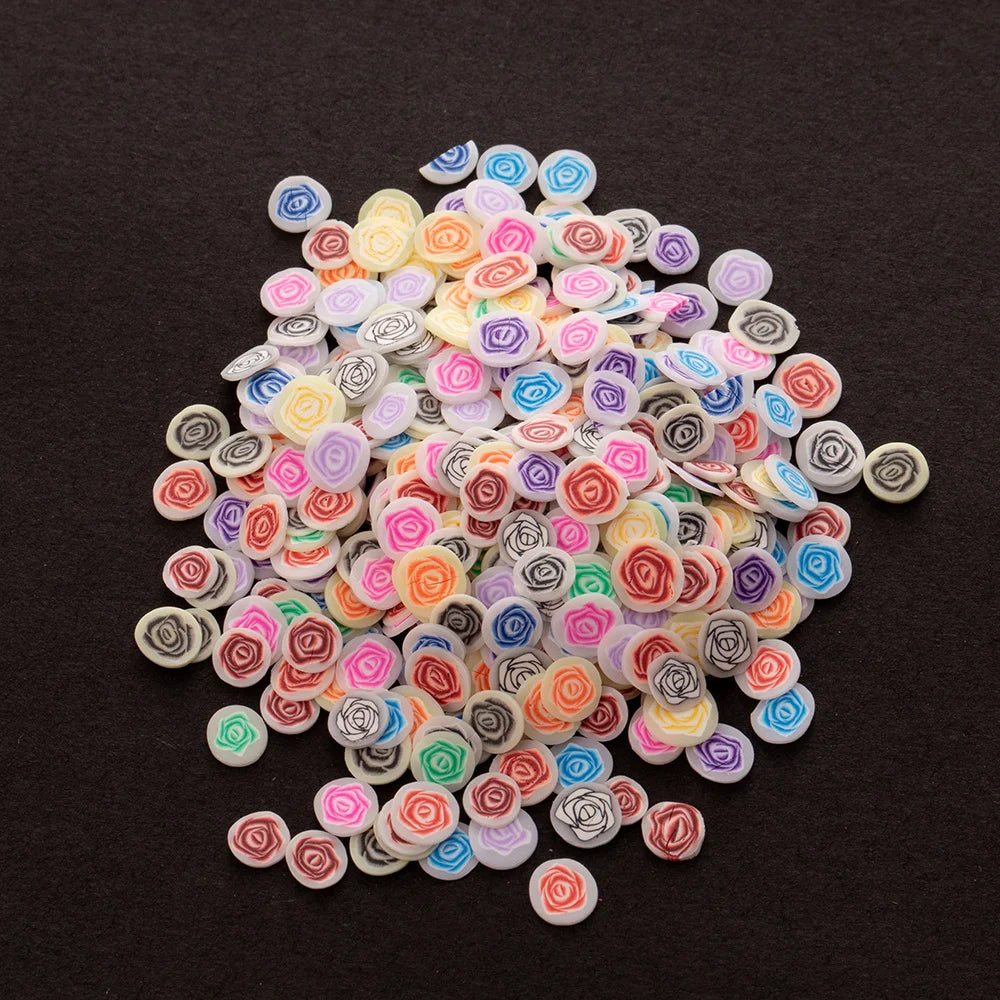 1000Pcs Polymer Clay Fruit Slices Charms For DIY Kawaii Epoxy Resin Silicone Molds Jewelry Nail Art Decor Material Accessories Oasis Select Rose