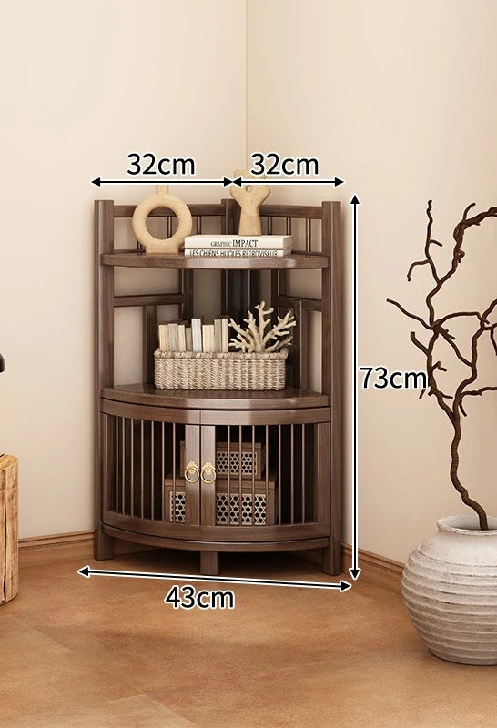 Corner rack Multi-layer triangular storage shelf Living room floor-to-wall cabinet Kitchen corner tripod Oasis Select 3 layer-2