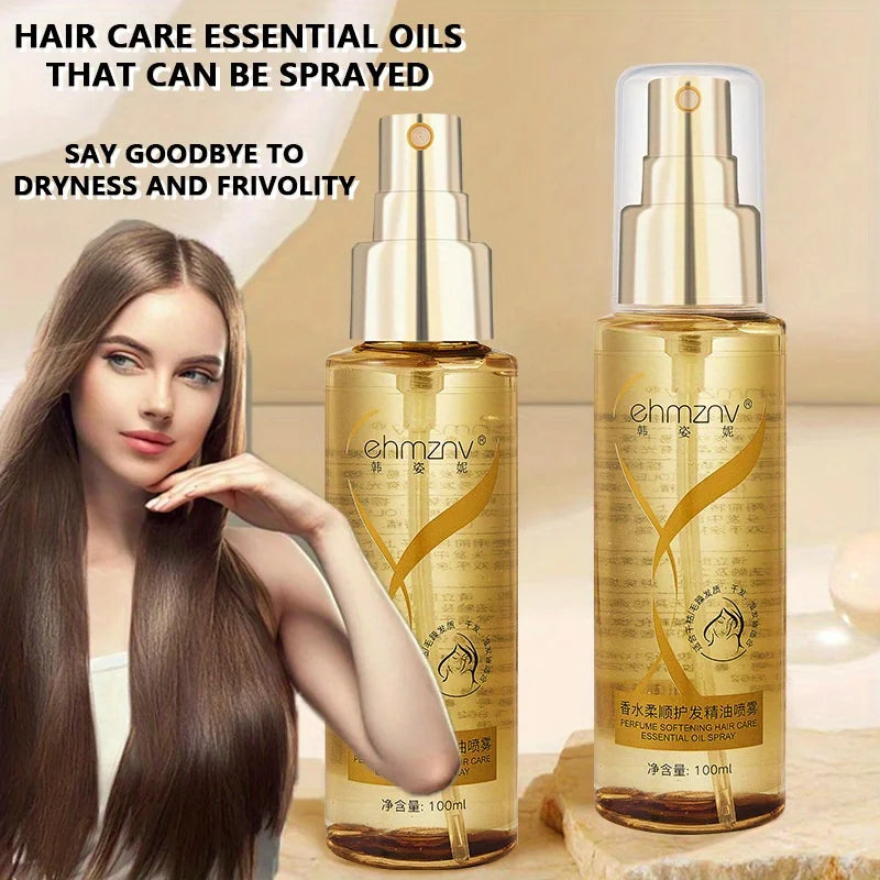 100ml perfume hair care essential oil spray brightening hair care essential oil, long-term moisturizing: make hair soft， Oasis Select