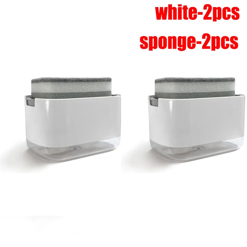 Dishwashing Liquid Dispensers Kitchen Soap Dispensers Dish Soap Dispenser Kitchen Detergent Large Capacity Sink Automatic Home Oasis Select white-B-2pcs