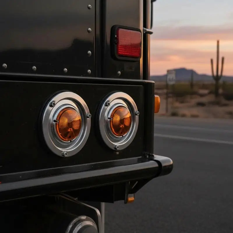 Watermelon Lights Mounting Bracket Tail Light Side Marker Light Chrome Bezel Rear Holder For RV Truck Trailer Bus Pickup Tractor Oasis Select