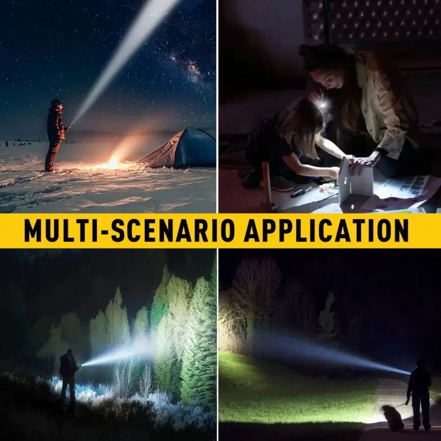 Super Bright LED+COB Side Lights Flashlight 3 Modes USB Rechargeable Flashlights Outdoor Emergency Light Portable Torch Oasis Select