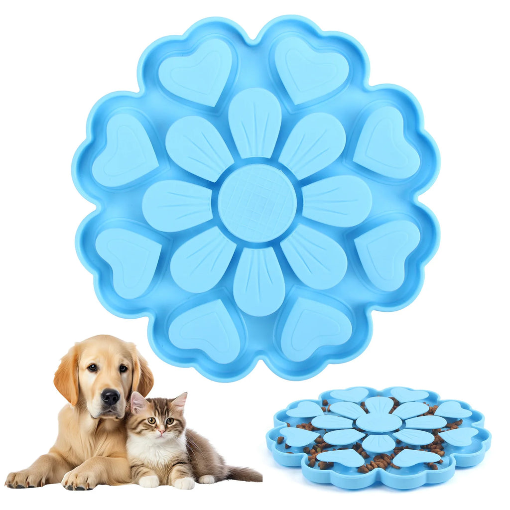 Pet Supplies: Dog Cage, Licking Pad, Card Cage, Slow Food Tray, Relaxing Slow Food Tray, Silicone Licking for Cats and Dogs Oasis Select 23011A blue