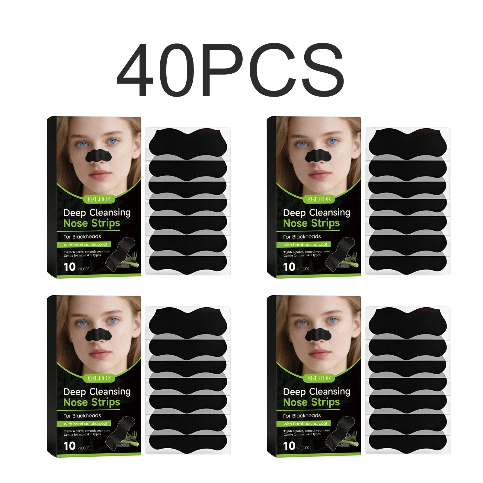 Blackhead Remover Nose Strips Unisex Deep Cleansing Pores Helps Clear Blackheads Minimizes Pores Nasal Mask Patch Skin Care Oasis Select 40 PCS
