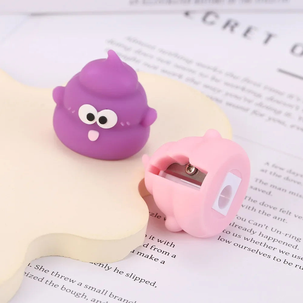 1pcs Creative Mini Cute Poop Pencil Sharpener for Elementary School Students Convenient Pencil Sharpener Children's Reward Gift Oasis Select
