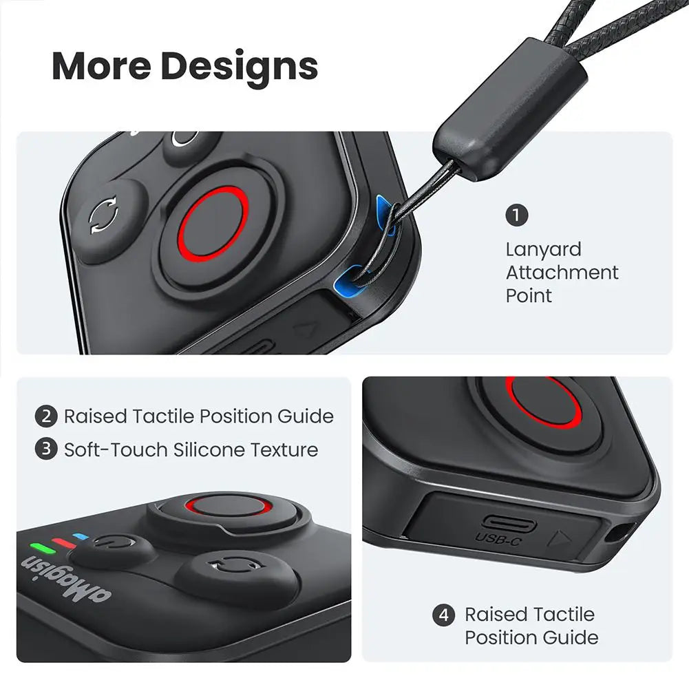 Bluetooth Remote for Insta360 – 50m Range, iOS & Android