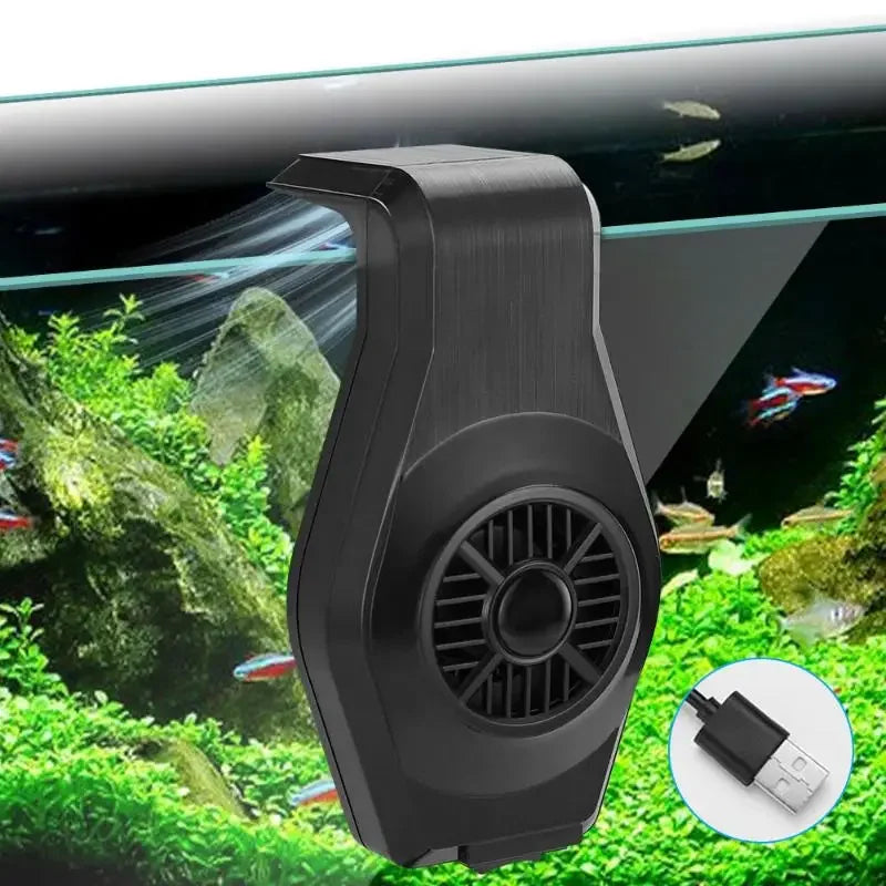 Mini USB Aquarium Cooling Fan - Powerful Waterproof Quiet Speed Control for Fish Tank Shrimp Plant Tank Heat Dissipation Oasis Select