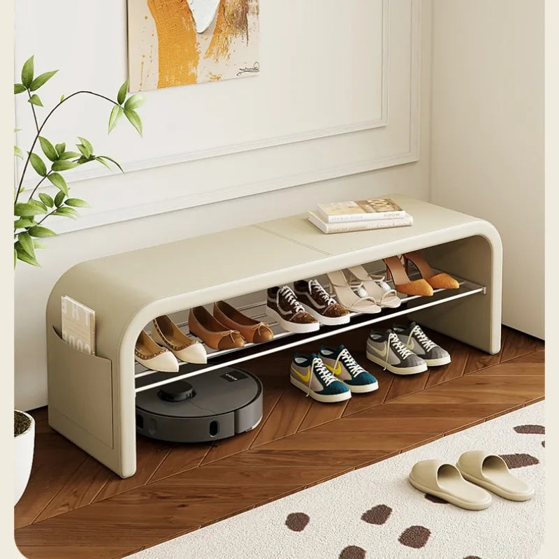 Light luxury shoe changing stool for home use, shoe wearing stool, shoe cabinet, integrated bed end stool Oasis Select