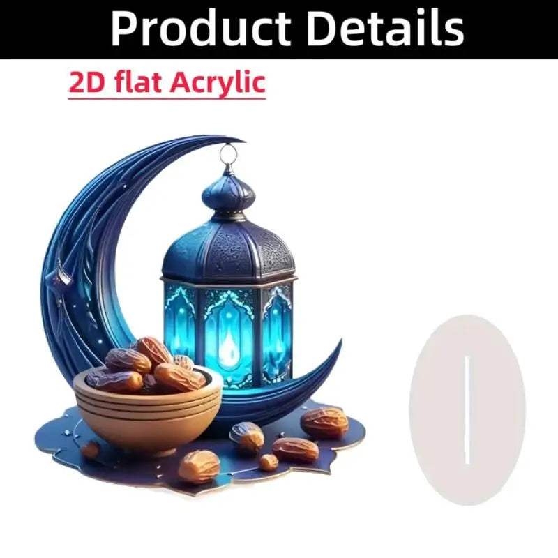 2D Acrylic Arabian Camel & Evil Eye Tree Desk Figurine