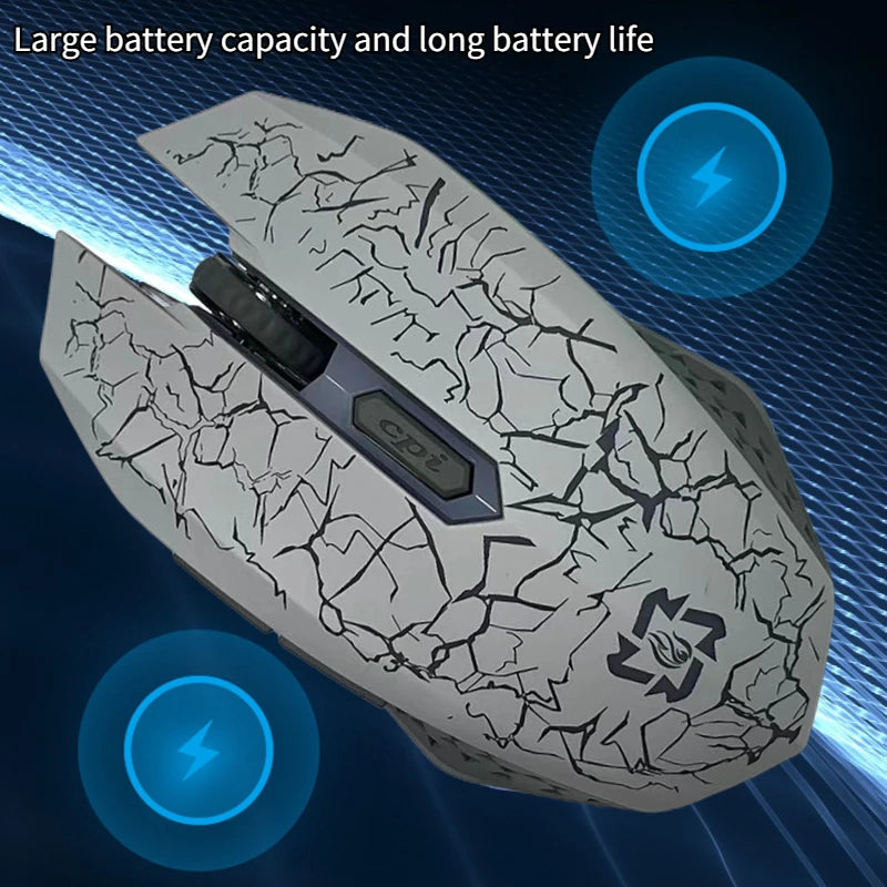 DIXSG Silent Wireless Gaming Mouse 2.4G Bluetooth 1600 DPI Wireless Gaming Mouse Oasis Select