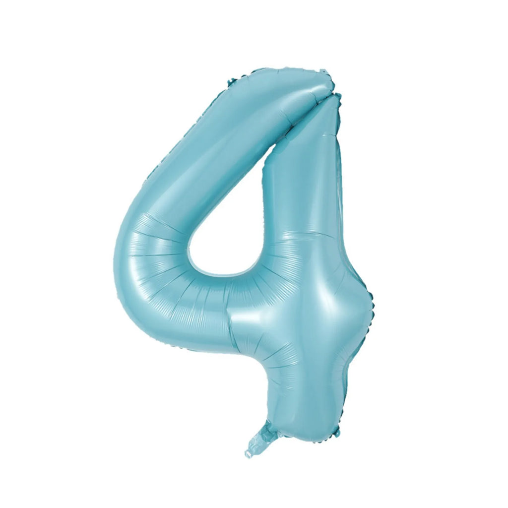 40inch Large Pearl Blue Number Balloons Jungle Safari Birthday Balloon Party Foil Balloon 0 1 2 3 4 5 6 7 8 9 globos Balls Oasis Select E One Size