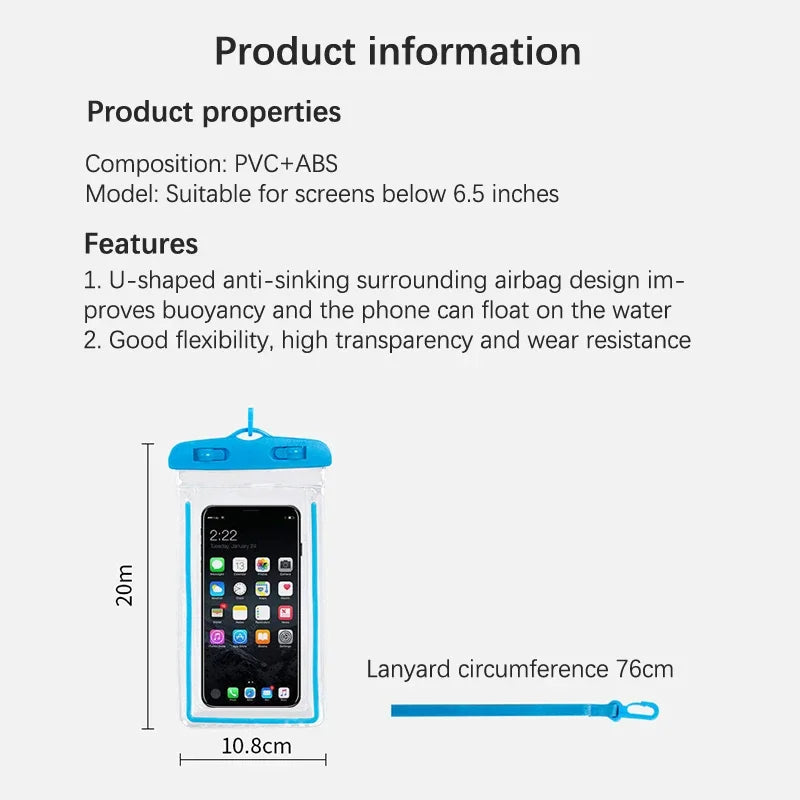 Outdoor Universal Waterproof Pouch Swimming Beach Dry Bag Case Cover Holder For Iphone Samsung Xiaomi Swim Waterproof Bag Oasis Select