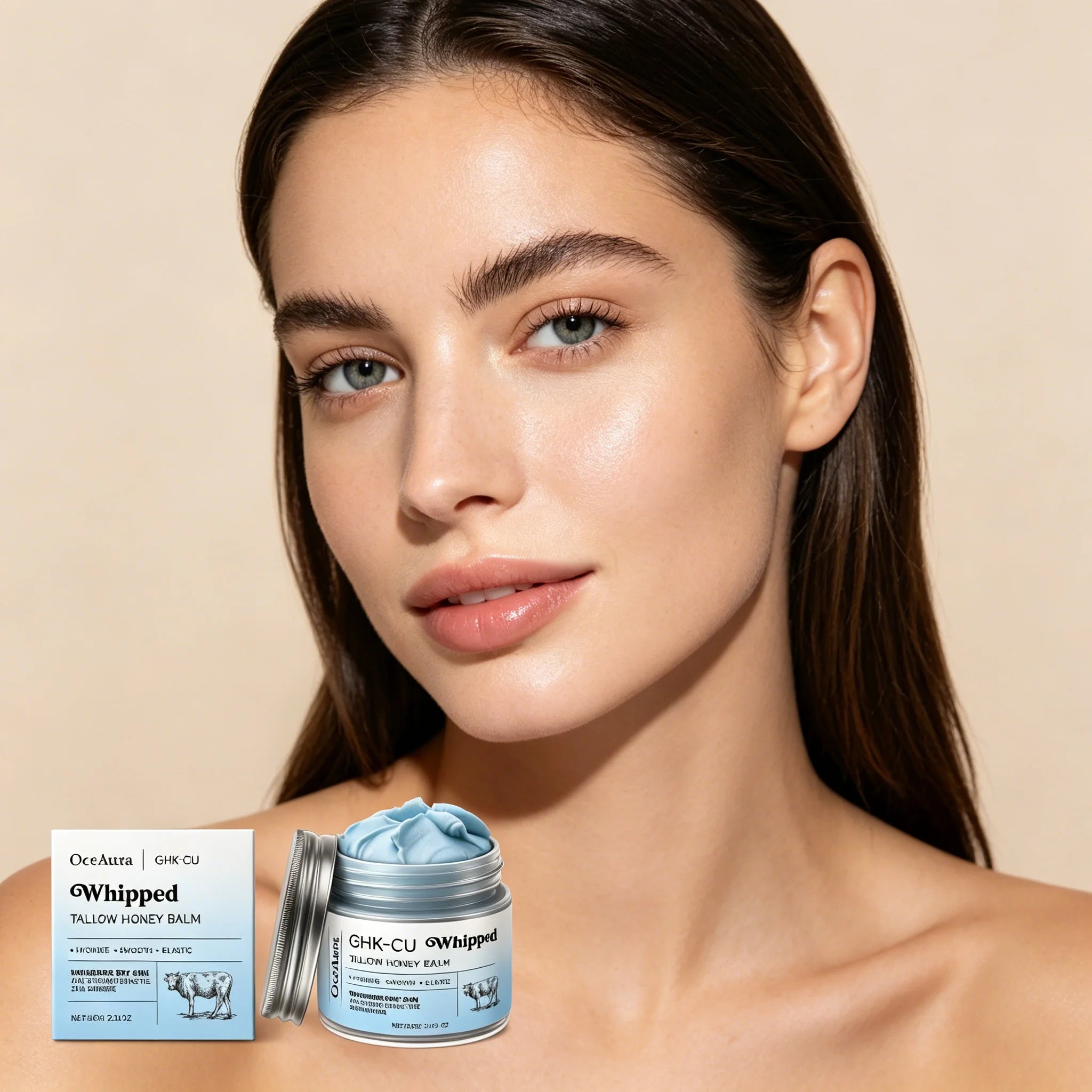 OceAura Beef Tallow & Honey Moisturizing Cream – 60g Body Moisturizing Cream Oasis Select