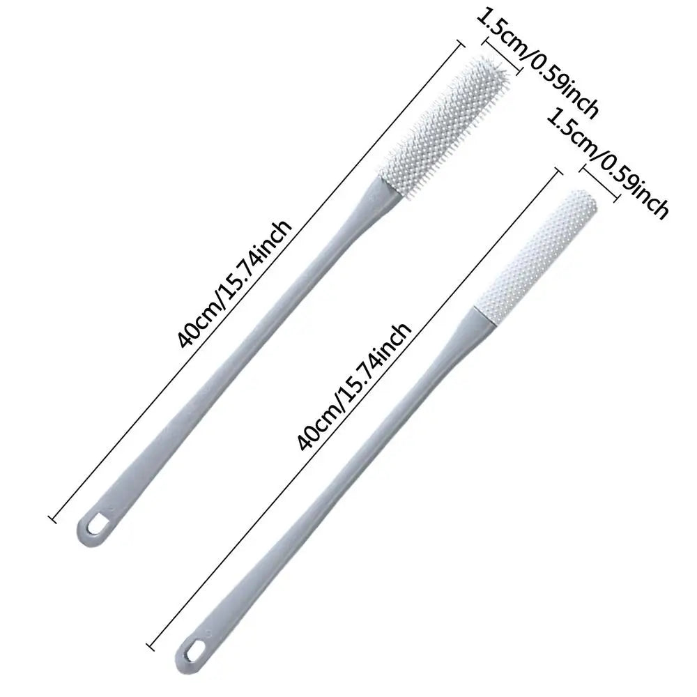 Silicone Toe Brush Nail Brush For Cleaning Fingernails Foot Scrubber In Shower Silicone Bristles Foot Brush Deep Cleaning tool Oasis Select GRAY
