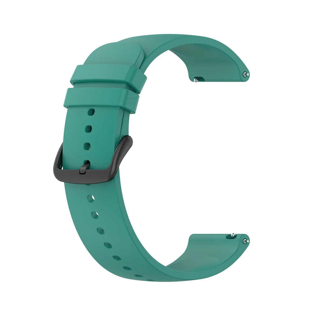 Silicone Watch Band for Amazfit Bip U/S, GTR & Samsung 20/22mm Smartwatch Band Oasis Select pine needle green 20mm width strap