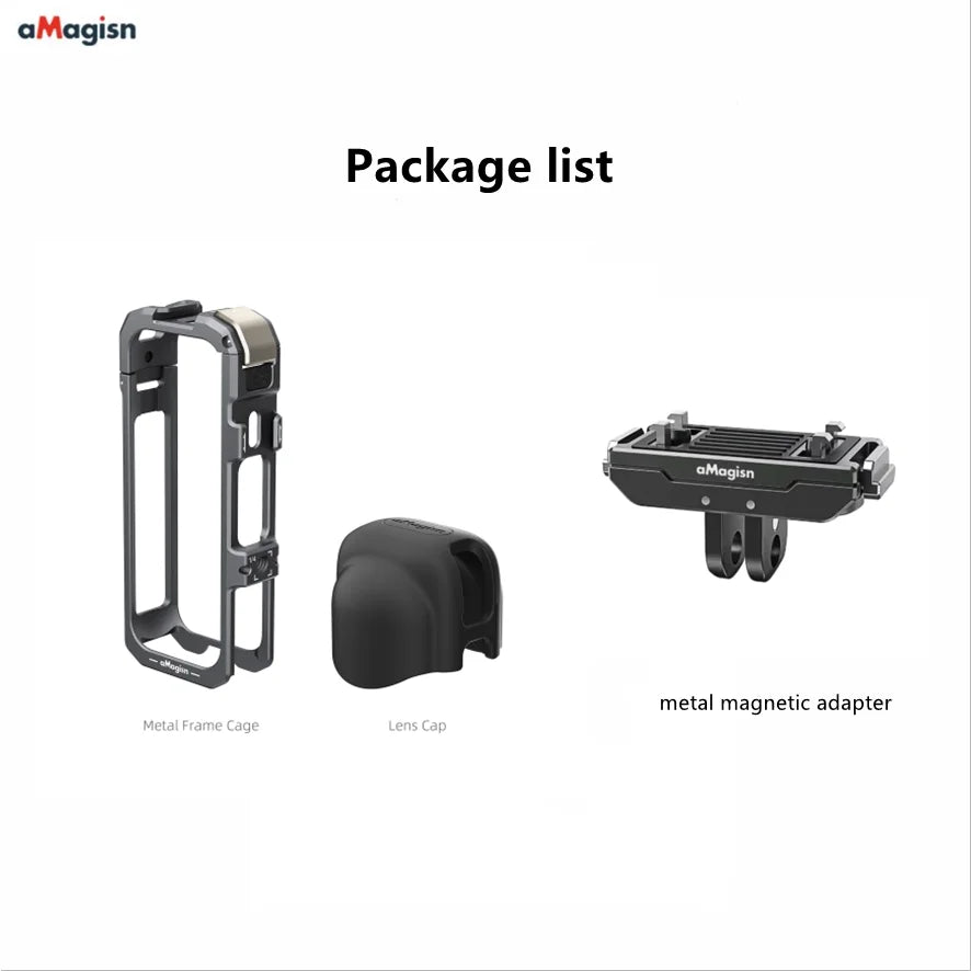 Aluminum Rabbit Cage Frame for Insta360 X4 Air | Metal Rig