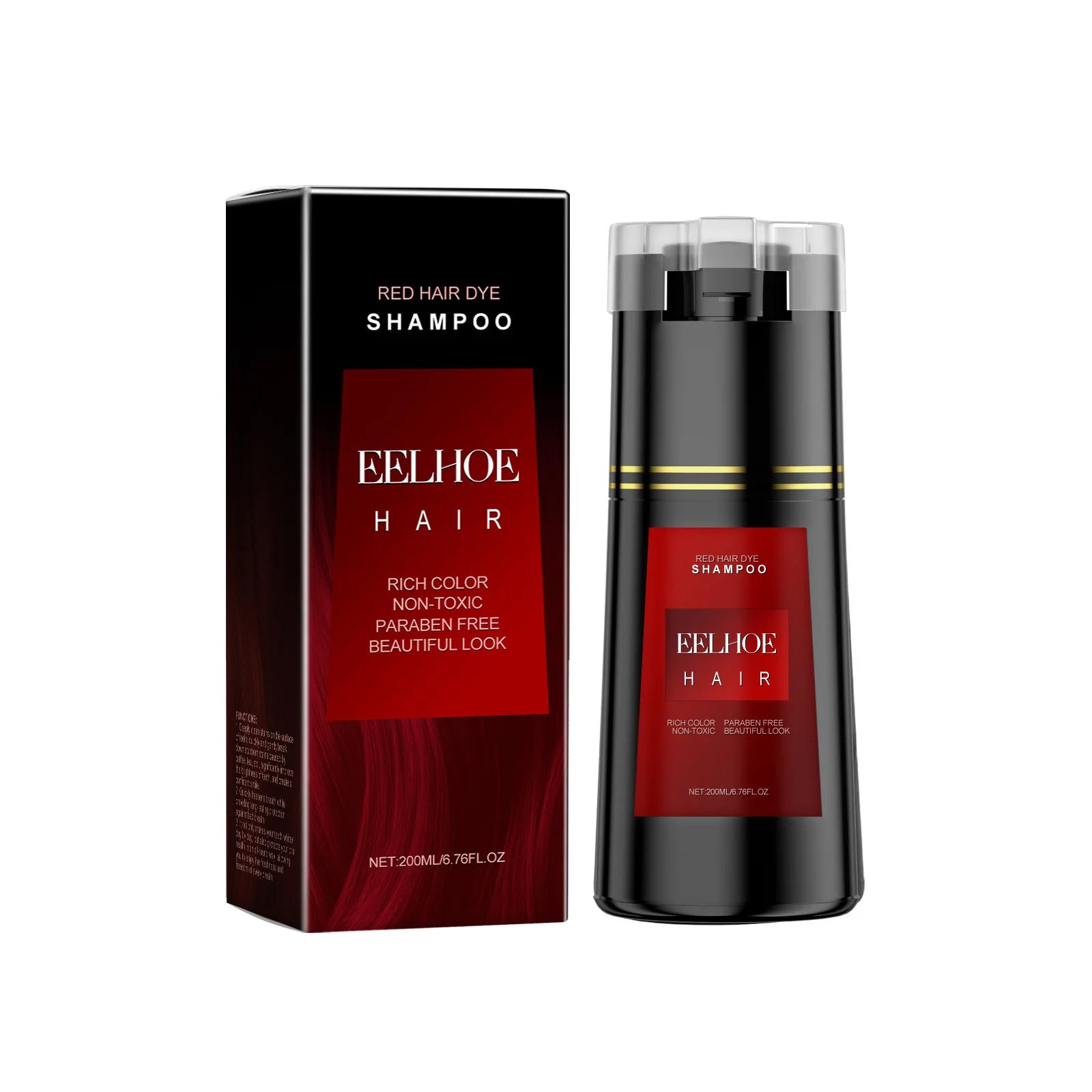 EELHOE Ginseng & Black Sesame Hair Darkening Dye Shampoo Hair Dye Shampoo Oasis Select red 200ml