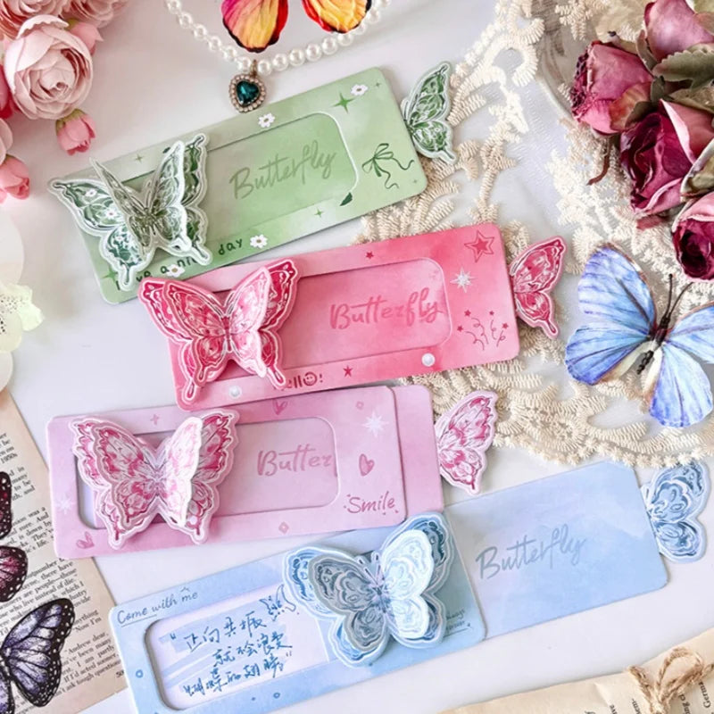 3D Butterfly Greeting Card Pull-Tab Surprise Letter with Envelope Birthday Card for Her Kawaii Cartoon Stationery Gift Bestie Oasis Select
