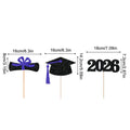 Graduation Season Decor 2026 Graduation Cake Topper for Graduation Cake Topper Party DIY Cake Dessert Decoration Supplies Oasis Select Blue