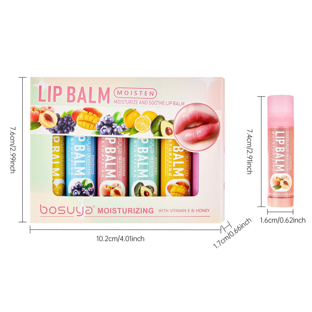 Fruit Lip Balm Set – Honey & Avocado | 6 or 24 Pack