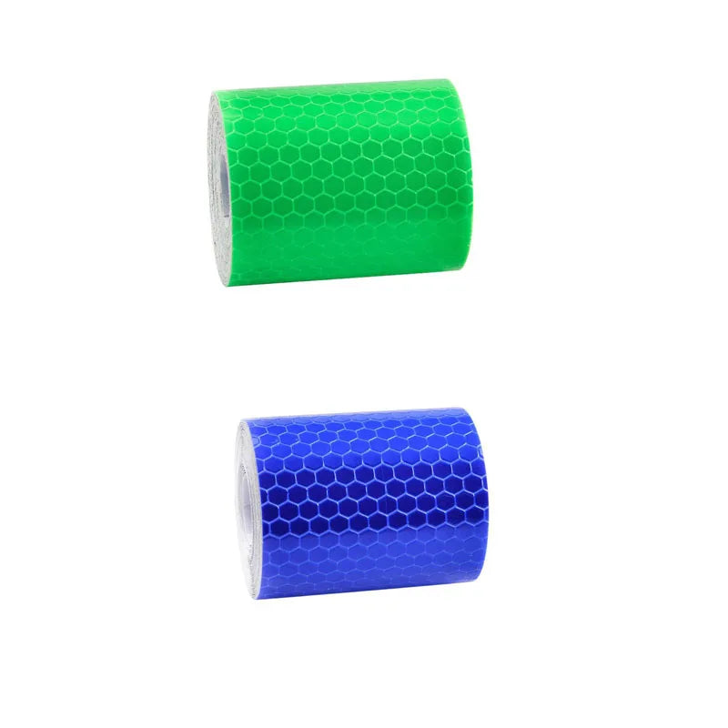 1/2/3pcs Car Reflective Tape Decor Decals Car Warning Safety Reflectante Tape Film Car Reflector Sticker Car Access Exterior 1M Oasis Select 2pcs-1M-mix 1
