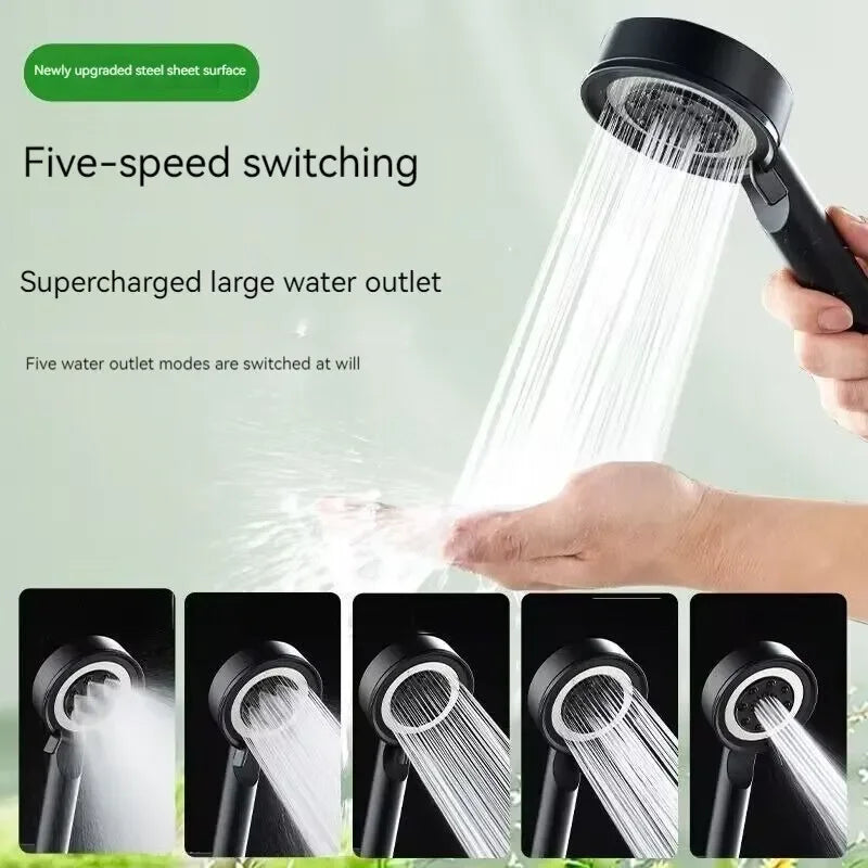5 Modes Shower Head High Pressure Showerhead Portable Filter Rainfall Faucet Tap Bathroom Bath Home Innovative Accessories Oasis Select